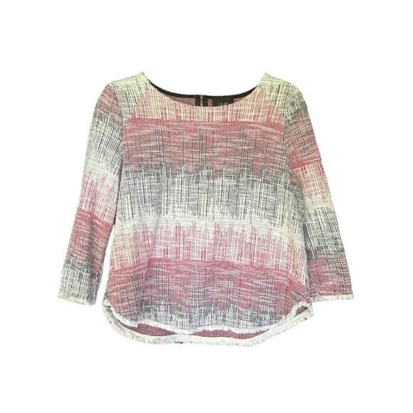 W5‎ Women's Textured Top S Made In USA 3/4 Sleeves - Picture 1 of 9